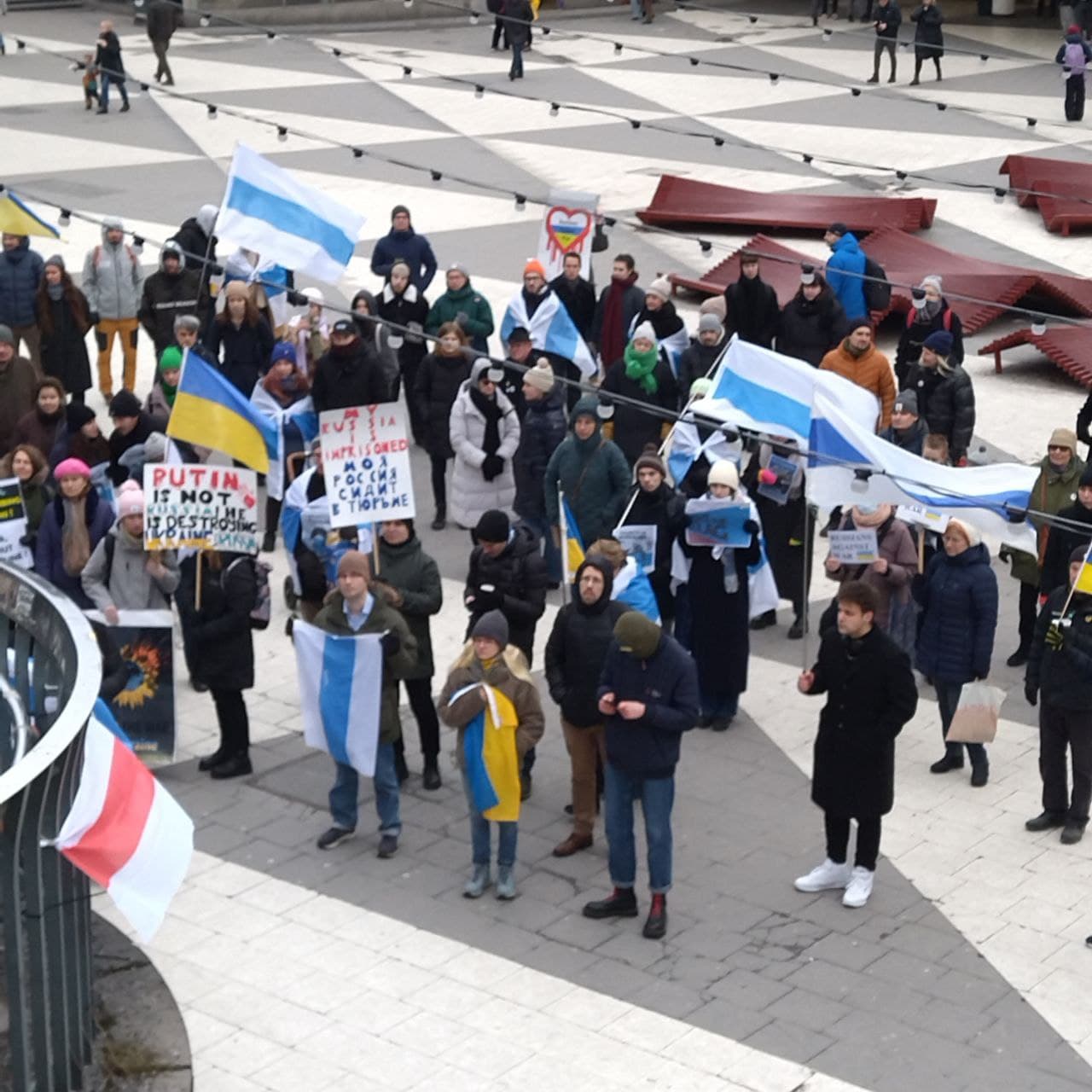 A demonstration in support of political prisoners in Sweden