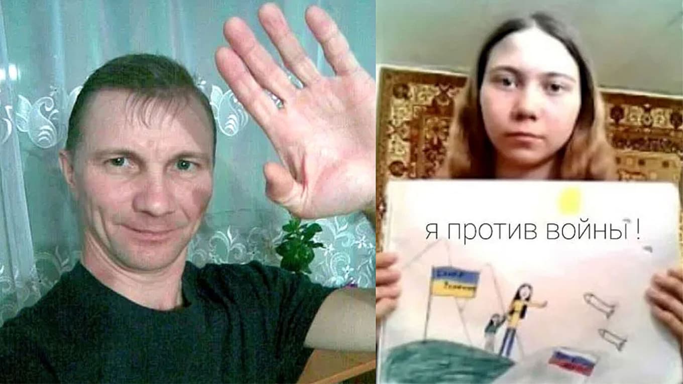 Russian girl was taken to an orphanage for a 'Not to War' picture